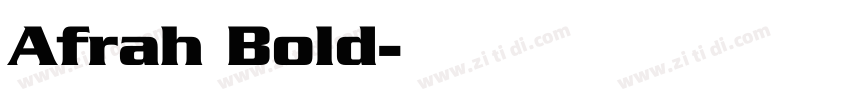 Afrah Bold字体转换